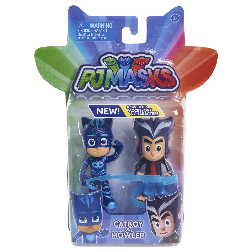 PJ Masks - Pack de 2 Figuras con Luz (GATUNO Y WOLFIE HOW )
