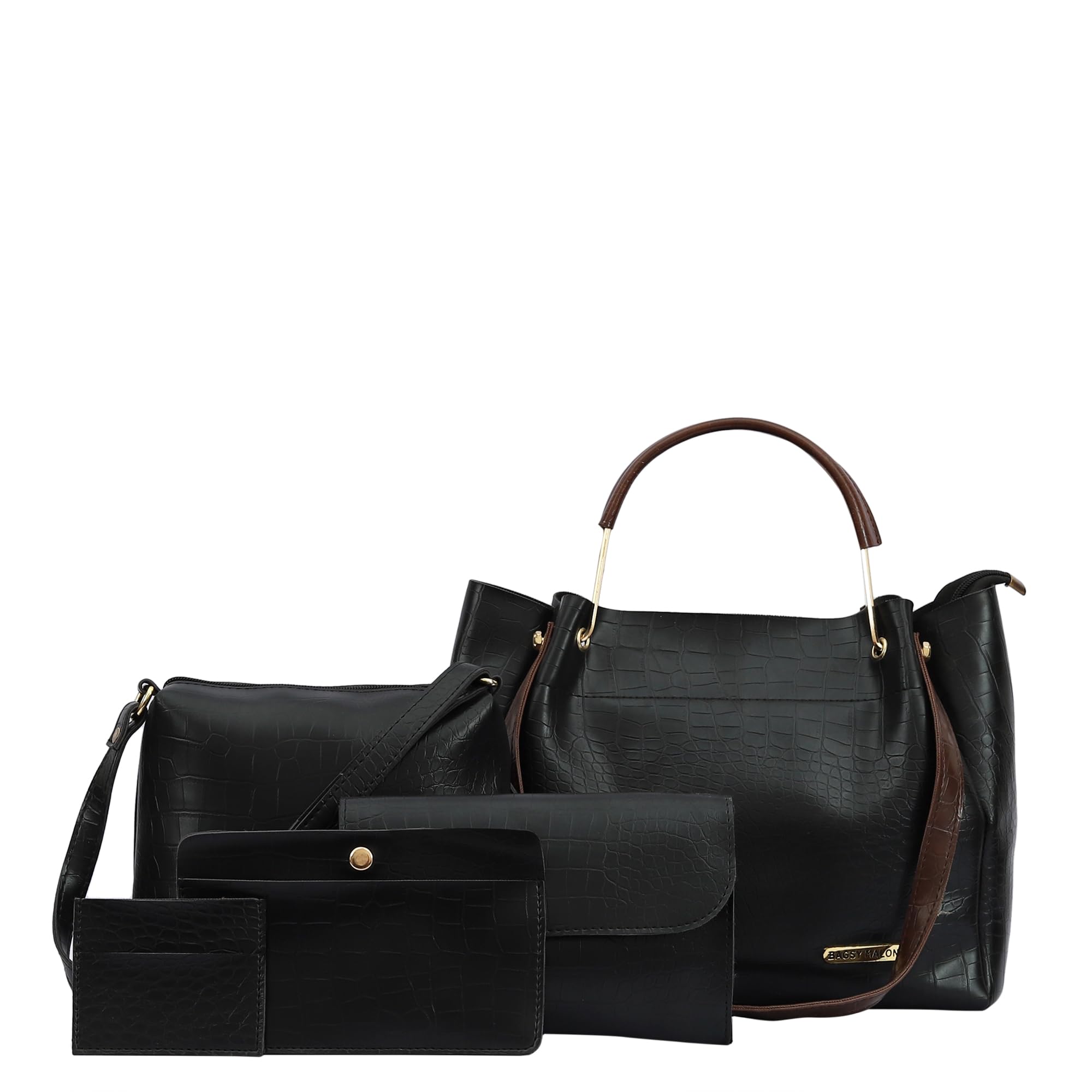 bagsy malone Women's Vegan Leather Stylish Tote Bag | Pack of 5 | Ladies Purse Handbag | Womens Day Gift-picture-7