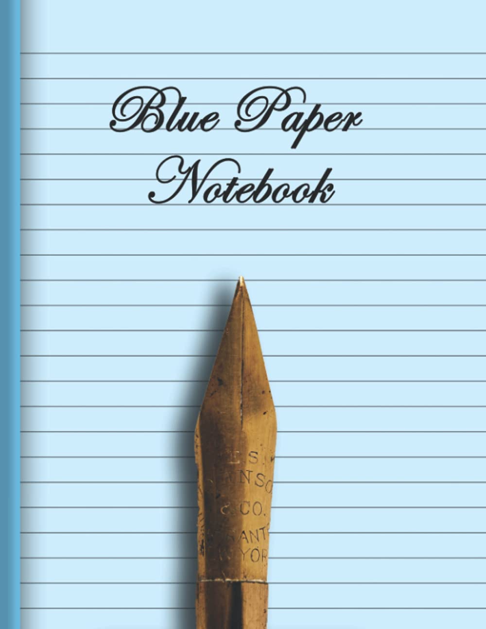 Blue Paper Notebook: A Color Blank Lined Journal With Beautiful Blue Pages