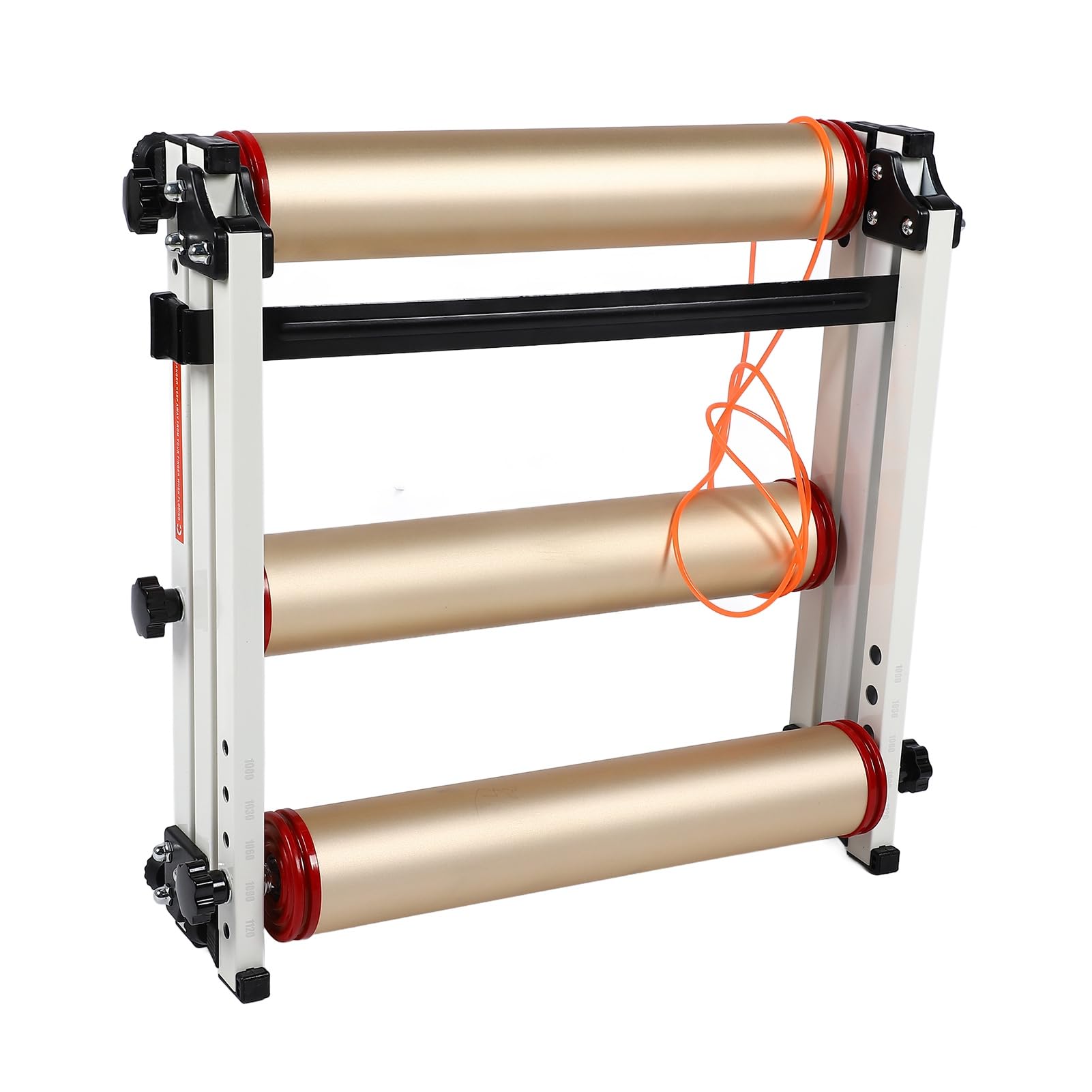 aqxreight Rodillos de Bicicleta para Entrenamiento de Ciclismo en Interiores Plataforma de Conducción de Aleación de Aluminio y ABS con Soporte de Rueda Delantera, Pedales Antideslizantes, Rodillos