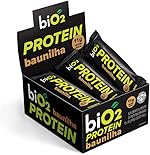 biO2 Display Barra de Proteína Baunilha e Pasta de Amendoim, 12 unidades de 45 g, Protein Bar Vegana e sem Glúten
