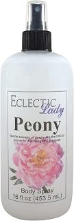 Eclectic Lady Peony Body Spray, Double Strength, 16 ounces, Body Mist for Women with Clean, Light & Gentle Fragrance, Cologne with Soft, Subtle Aroma For Daily Use