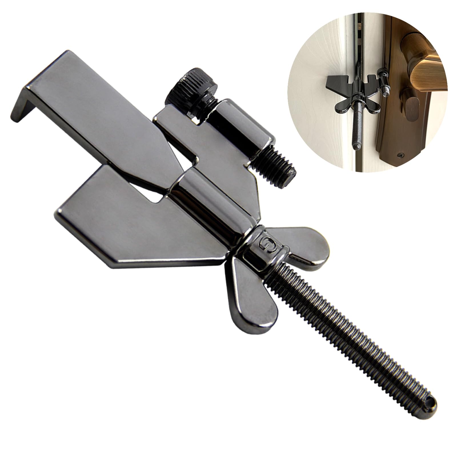 Upgraded Portable Door Lock, Hotel Door Locks for Travelers, Door Lock Security Door Stoppers Security, for Travel Apartment Self Defense (Grey)