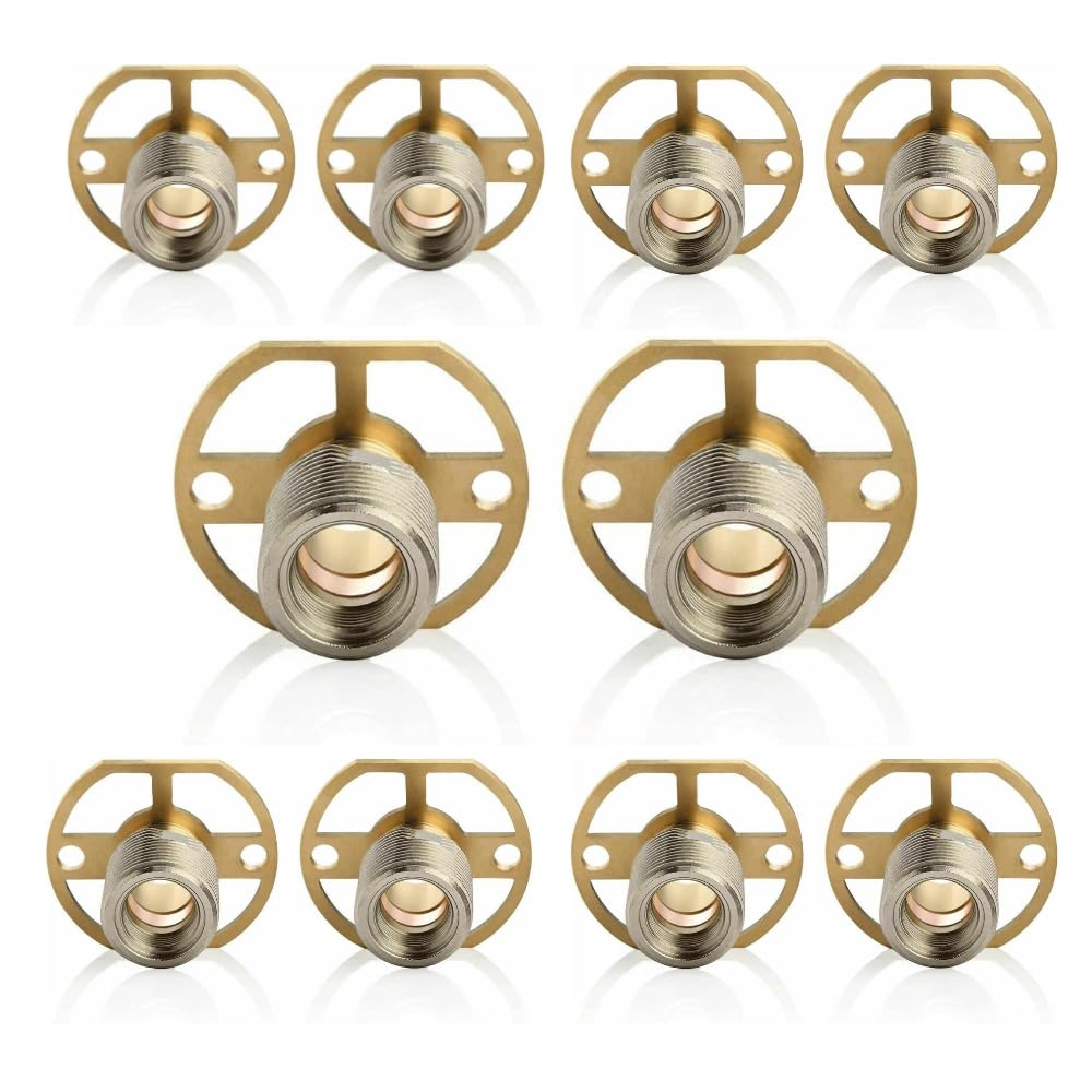 Easy Shower Mounting Systems Kit for Strong Shower Valve Connections and Leak Free installations - BSP Wall Mounting Bar Valve Fixing Brackets for Bar Shower Or Bath Mixer Tap (5 x Pairs, 5, Pair)