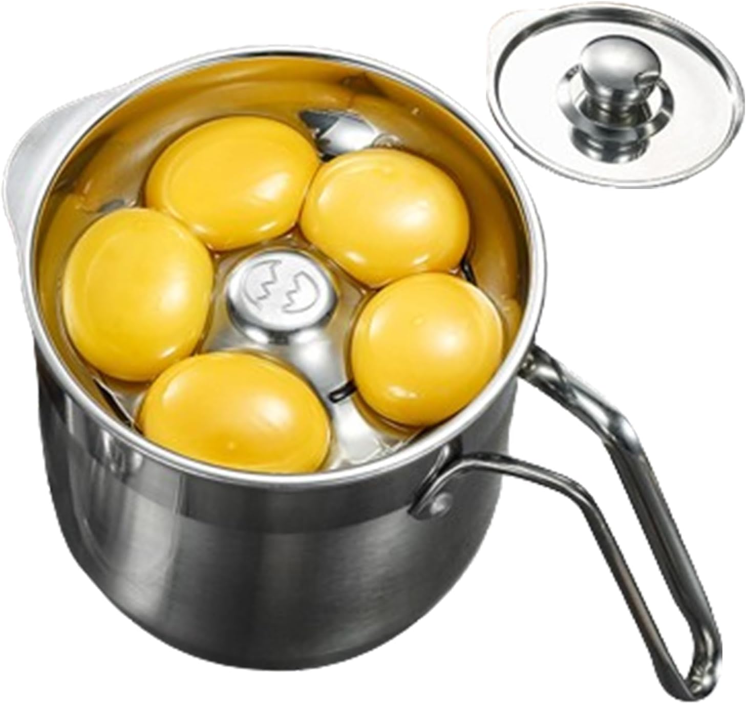 Egg Yolk Separator | Large Capacity Stainless Steel Egg Separator | Large-Capacity with Lid and Handle, for Meringue, Cake, Kitchen