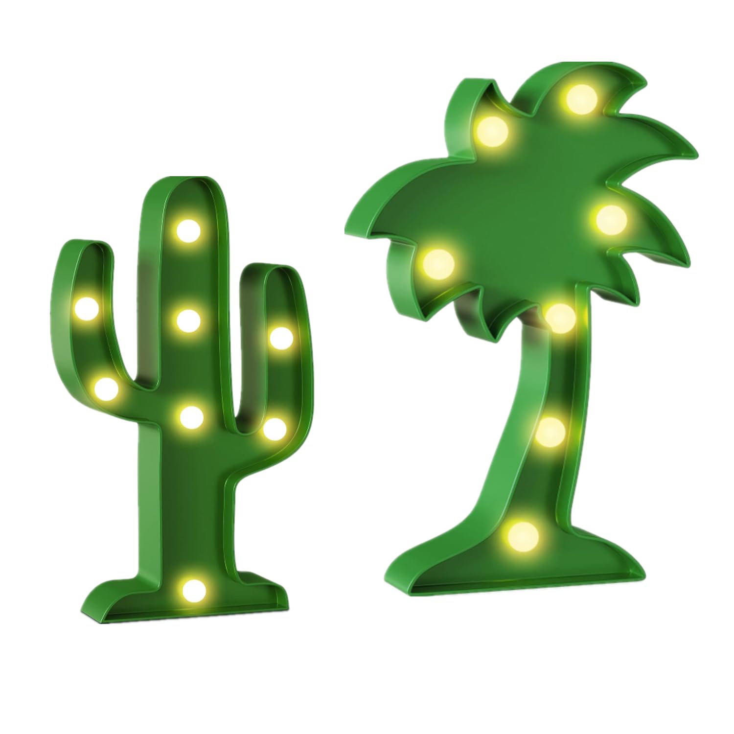 Cactus Coconut tree Neon Sign for Home Office Dorm Wall Table Decor,Led Neon Night Decorative Table Lamp Nursery Lighting for Bedroom Happy Birthday Christmas Halloween Party Gift,Battery Power