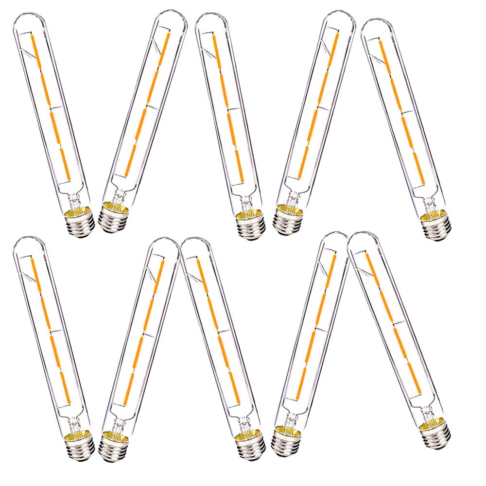 E27 T30–225 4 W LED Edison Glühbirne Vintage Glühbirne E27 LED Filament Birne, Antiker Stil, Retro Klarglas Schraube Lampe 400LM Nicht Dimmbar Warmweiß 2700K (10 Stück)