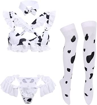 Amazon.com: IMEKIS Women Sexy Cow Lingerie Maid Anime Lolita Japanese