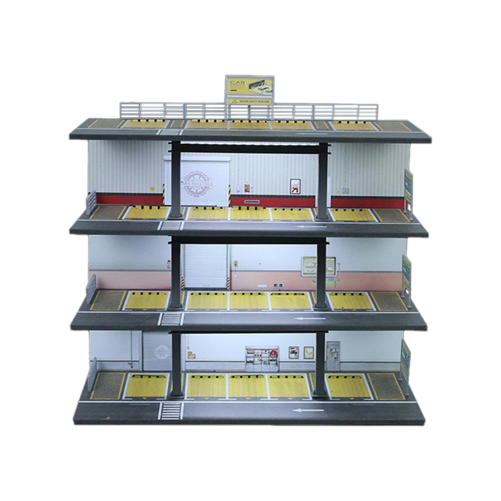 Vitrine für Modellautos Im Maßstab 1:64, Parkhaus Diorama, Aufbewahrungsbox für Spielzeugautos, Style A
