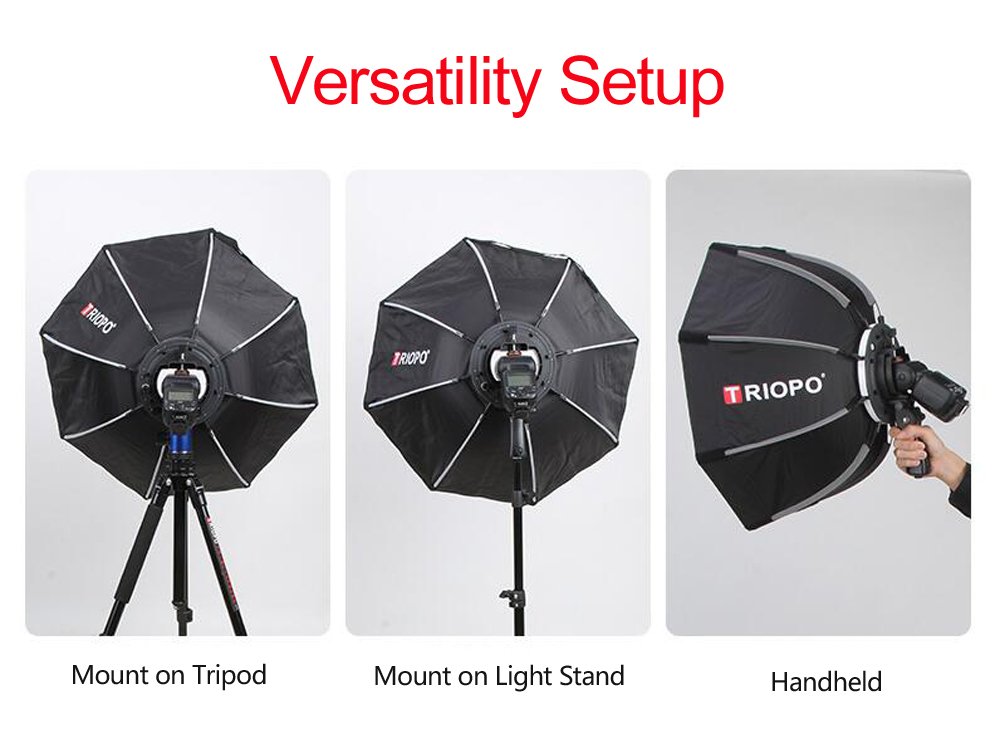 Triopo 90 cm/88,9 cm di profondità ottagonale ombrello Softbox Speedlite flash staffa per Canon Nikon