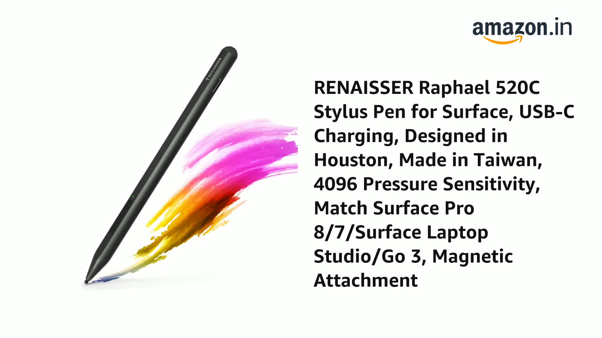 Surface Slim Pen RENAISSER Raphael 520C Stylus Pen For Surface