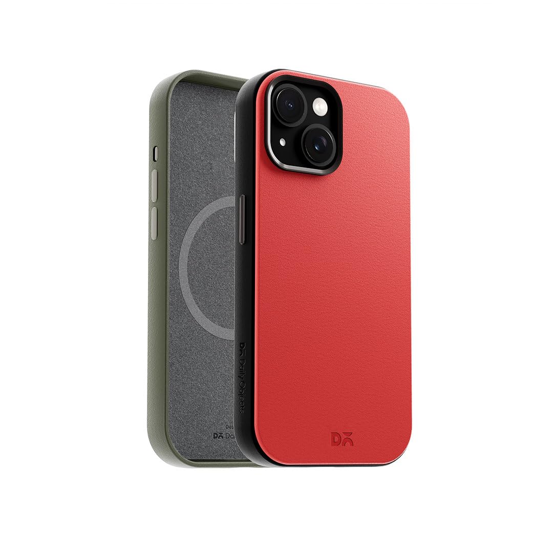 DailyObjects iPhone 17 Pro Max Stack Leatherette Case Cover | Compatible with MagSafe | Camera & Body Protection | Scratch Proof | Dual Hybrid Protection | Wireless Charging - Dahlia Red — Amazon image 14