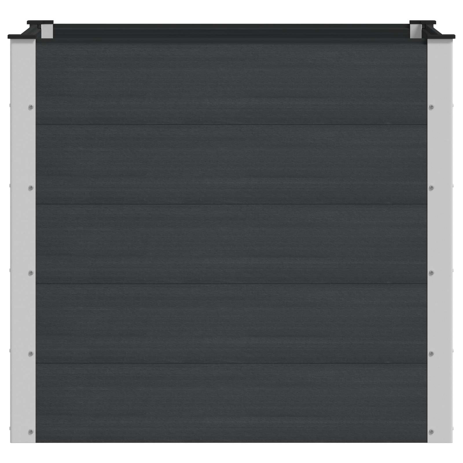 vidaXL Podniesiona rabata ogrodowa Czarny 100 x 100 x 91 cm