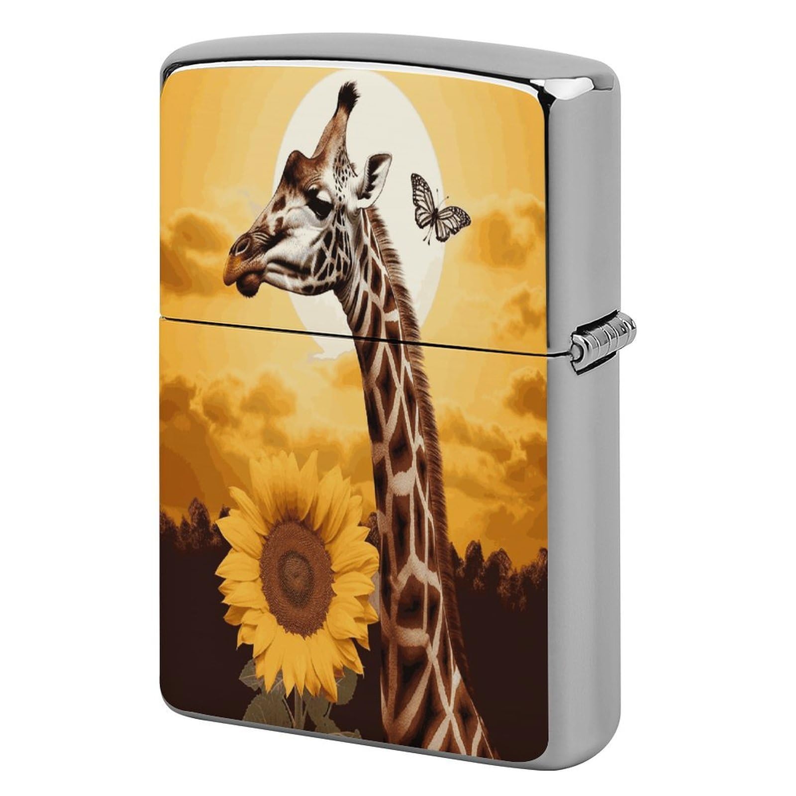 Fekiloot Style Giraffe And Sunflower Lighter Case Cover Lighter Holder