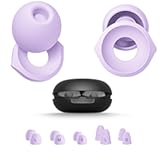 Ear Plugs for Sleeping Noise Cancelling, Reusable Ear Plugs for Noise Reduction, Soft Hearing Protection Earplugs with 6 Silicone Eartips (NRR 30dB) and 4 Memory Foam Ones (NRR 35dB), Purple