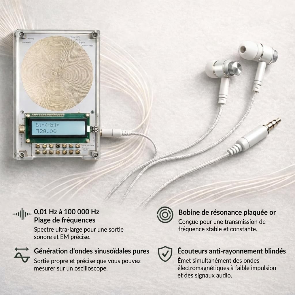 Kzentra Générateur De Fréquence Portable 0,01 Hz à 100 000 Hz Programmables
