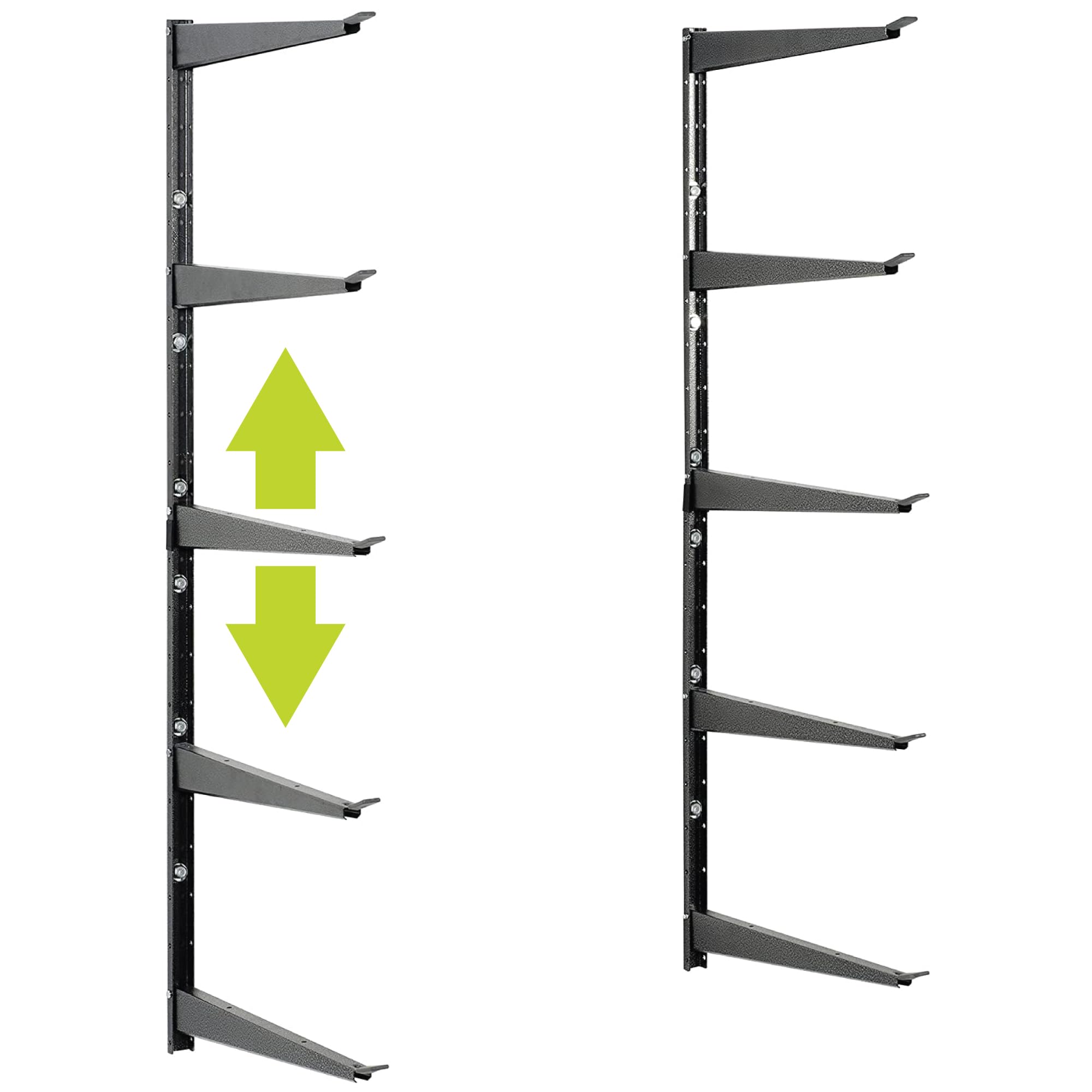 Heavy-Duty Storage Rack - Wall-Mounted Lumber Rack for Garage, Shed, Basement - Adjustable Arms for Tools, Gear, Equipment - Strong Durable, 800lb Capacity - Easy to Install, Hardware Included