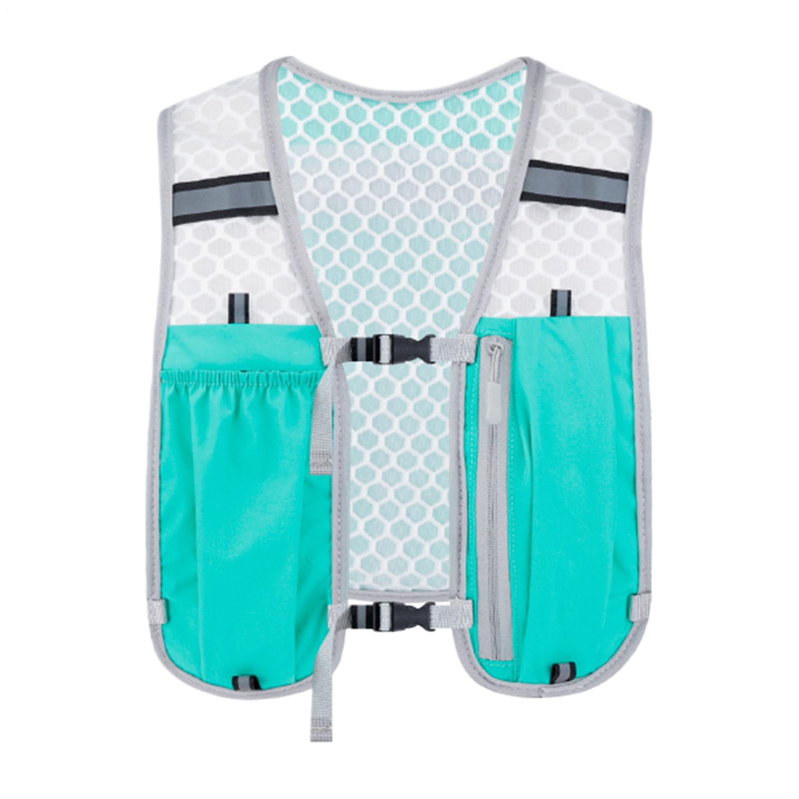 Gilet d'hydratation de course à pied, gilet de course respirant avec plusieurs poches, élastique, léger, stable, poche poitrine pour homme et femme, randonnée, marathon, course et camping