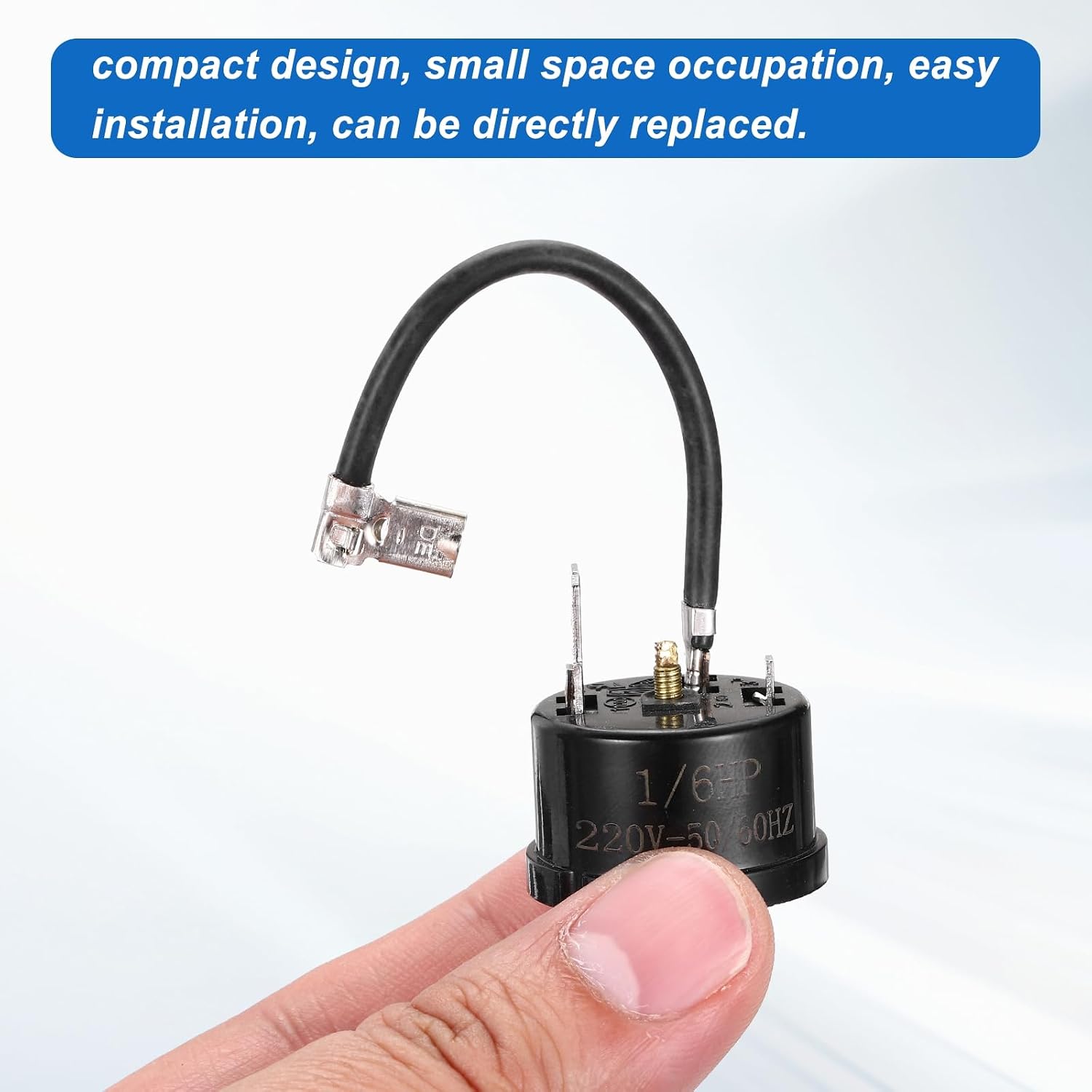 MECCANIXITY 3pcs 1/6HP(125W) Refrigerator Overload Protector, 2 Pin Freezers Compressor Thermal Overload Protectors for Mini Fridge, Beverage Cooler
