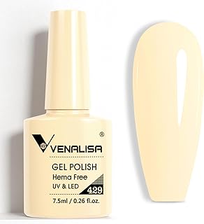 VENALISA Yellow Gel Nail Polish 1 Pcs Pastel Yellow Color Gel Polish UV Soak Off DIY at Home Manicure Salon Nail Art For Girls Women