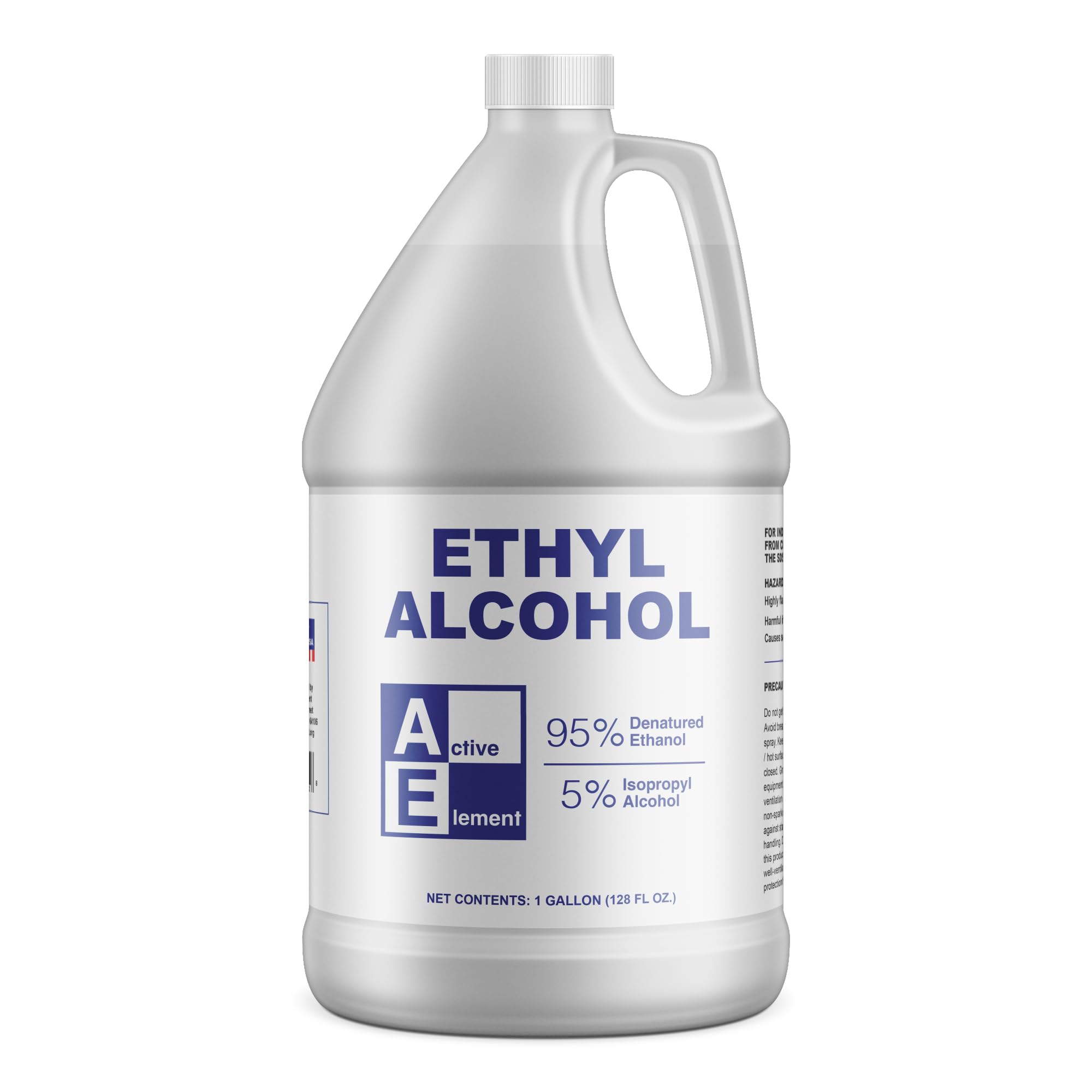 Ethyl Alcohol (Ethanol) 95% Denatured – 1 Gallon – High Purity Multi-Use Solvent – Lab, Electronics, Shellac Thinner & Surface Cleaning – 5% Isopropyl – No Methanol – Made in USA