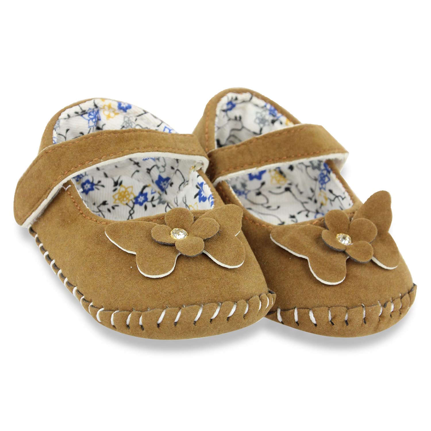 Neska Moda 6 To 12 Months Baby Girls Velvet Floral Baby Sandal Booties(Black)-BT1663 (B0C2QC3YCS) Amazon Price History, Amazon Price Tracker
