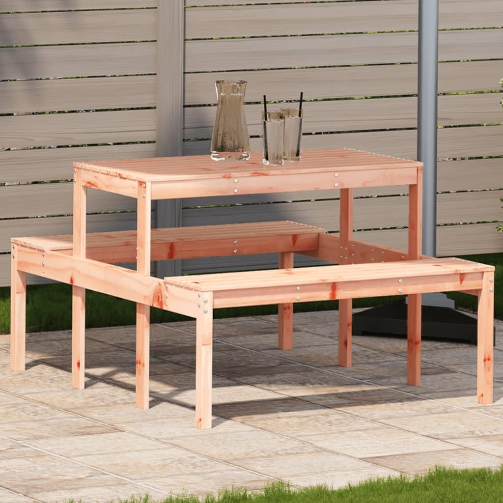 Gecheer Mesa de Picnic,Mesa Jardin Exterior,Mesa Comedor,Comedor Jardin,Mesas auxiliares de Patio,Mesa de pícnic Madera Maciza Douglas 110x134x75 cm