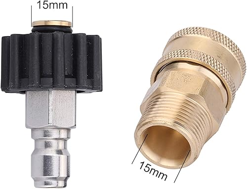 Miniatura 3 de Juego de adaptadores de arandela a presión CREEXEON, kit de conexión rápida, métrico M22 0.591in hembra giratorio a M22 macho