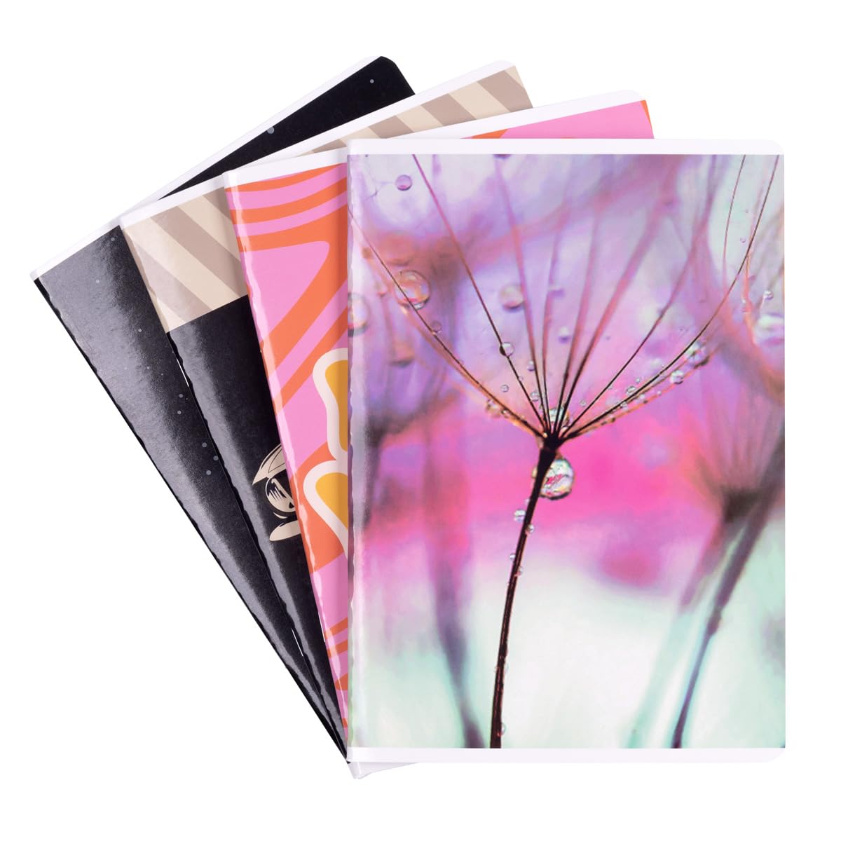 gimboo Exercise Book/Format A5 60/60 Sheets Lined/Mixed Pack of 4-4 Pieces/Pack Assorted Designs/for Children for School Enrolment for Primary School Students/with Margin/White Cards