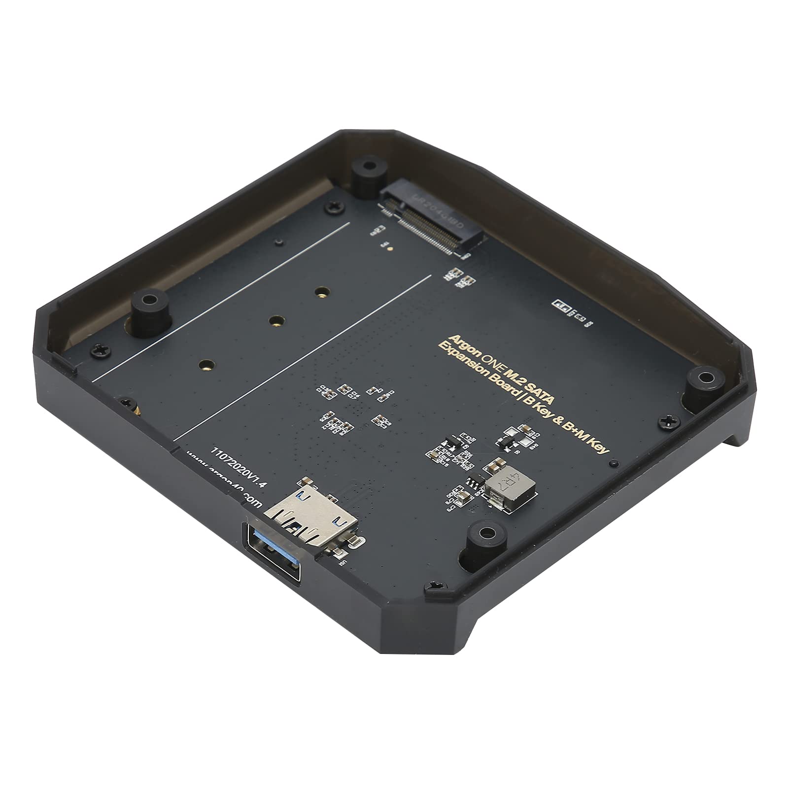 Cryfokt Caja de Placa de Expansión 4B M.2, Adaptador USB3.0 a SSD, Solución de Almacenamiento de Alta Velocidad para Entusiastas de la Informática ABS + PCB