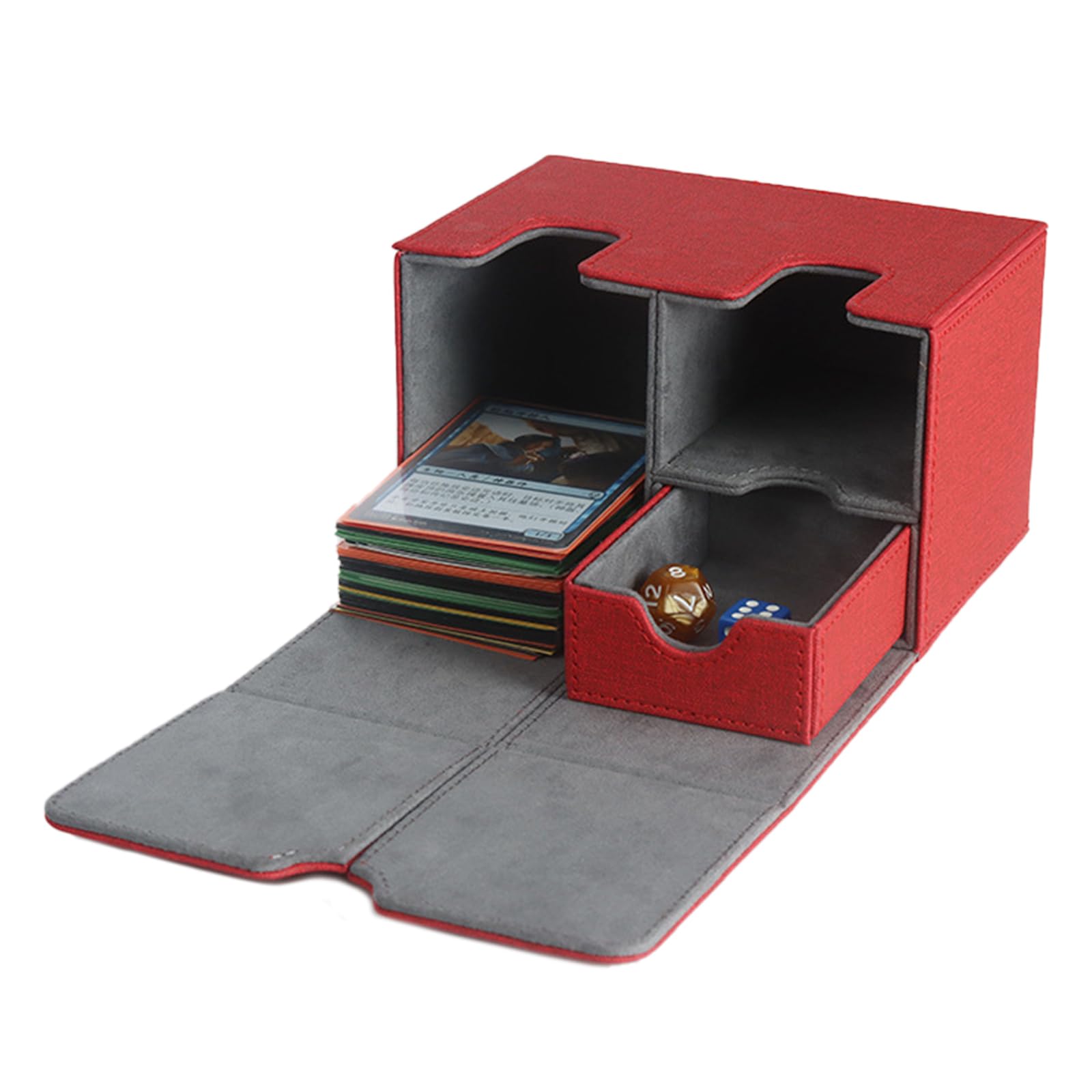 PU Deck Card Deck Caso Carte Box Magnetiche Carte Gioco Deck Carte di Immagazzinaggio