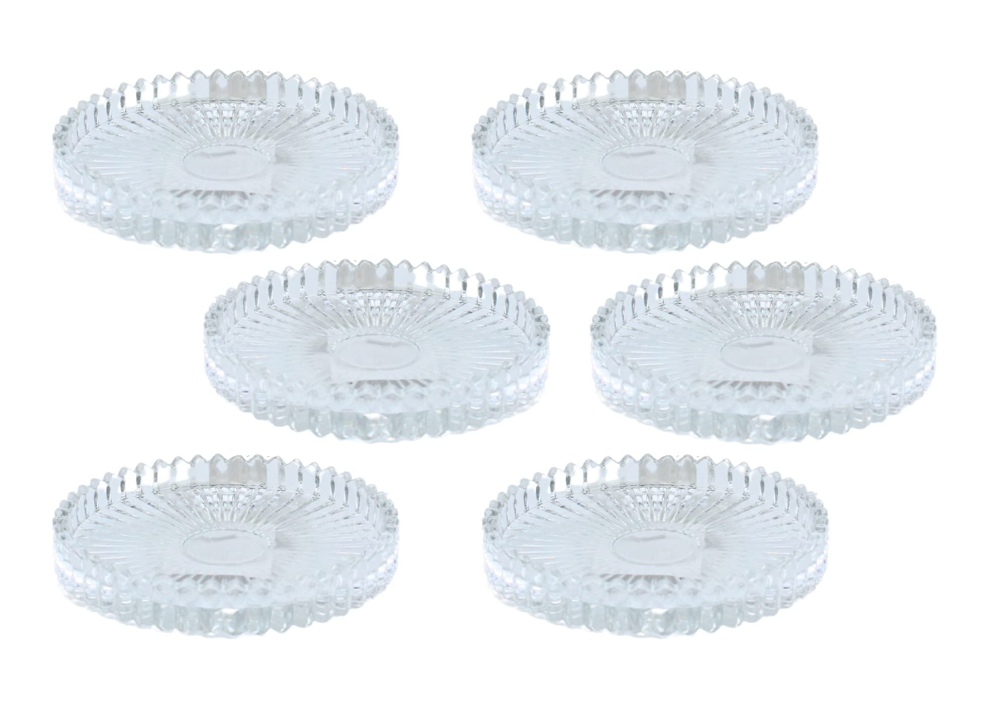 Dessous de verre pour bougies cylindriques - Support en verre transparent