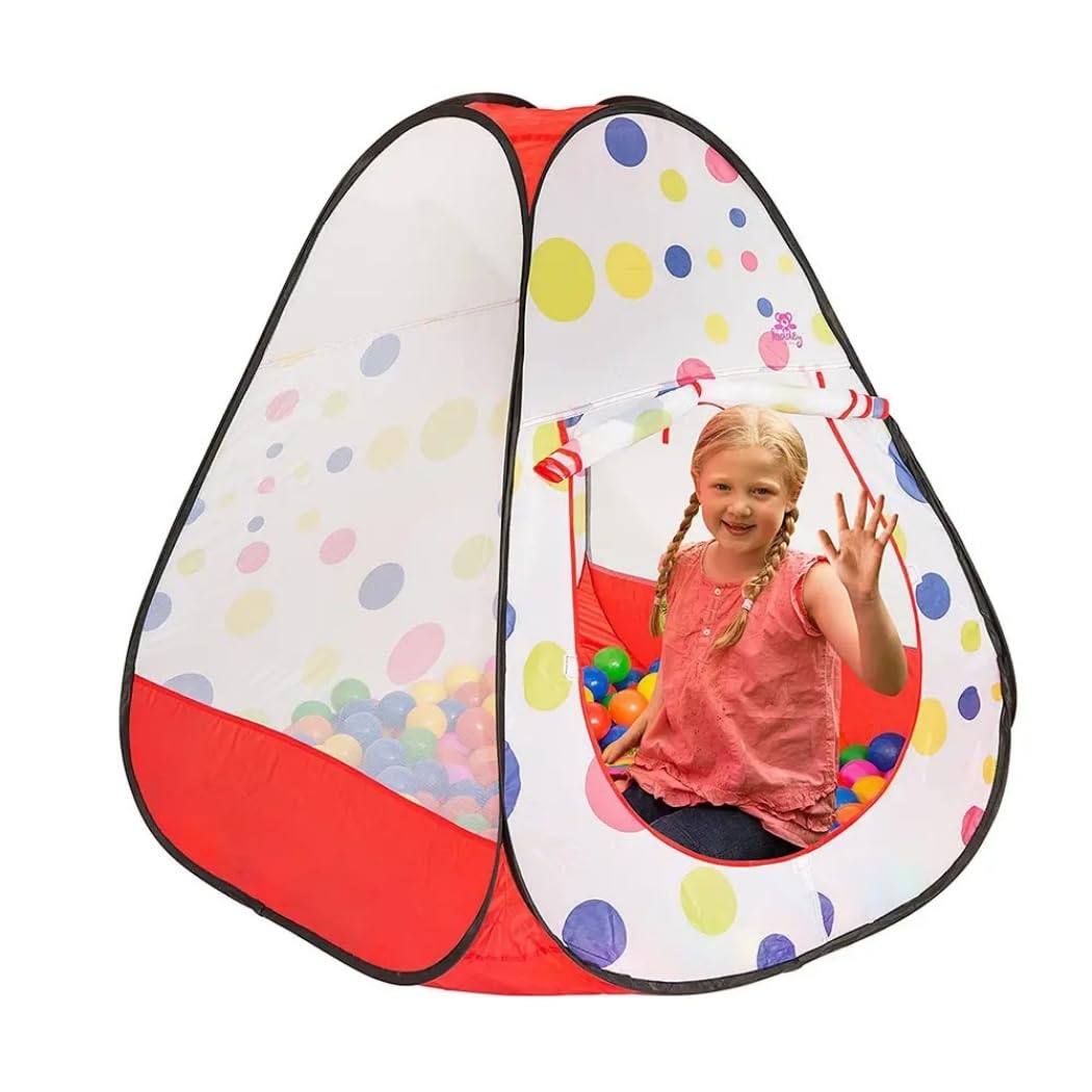 Mumoo Bear Kids Ball Pits Tent, Pop up Princess Play Tent with Zipper Storage Case, Foldable Kid Play Tent, Outdoor Indoor Ball Pit Baby Beach Tent, Toddler Girl Toys Baby Ball Pit (50 Balls Included)