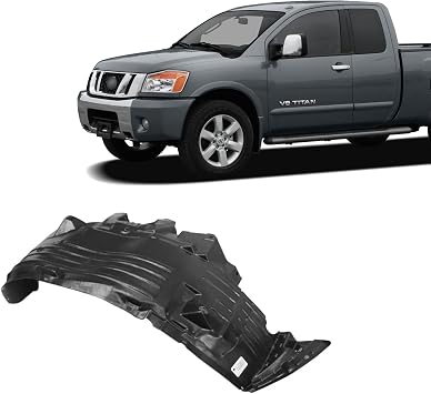 Perfit Liner New Replacement Parts Front Right Passenger Side Fender Liner Inner Panel Splash Shield Compatible With 2004-2015 NISSAN Titan Fits NI1251126 638307S000