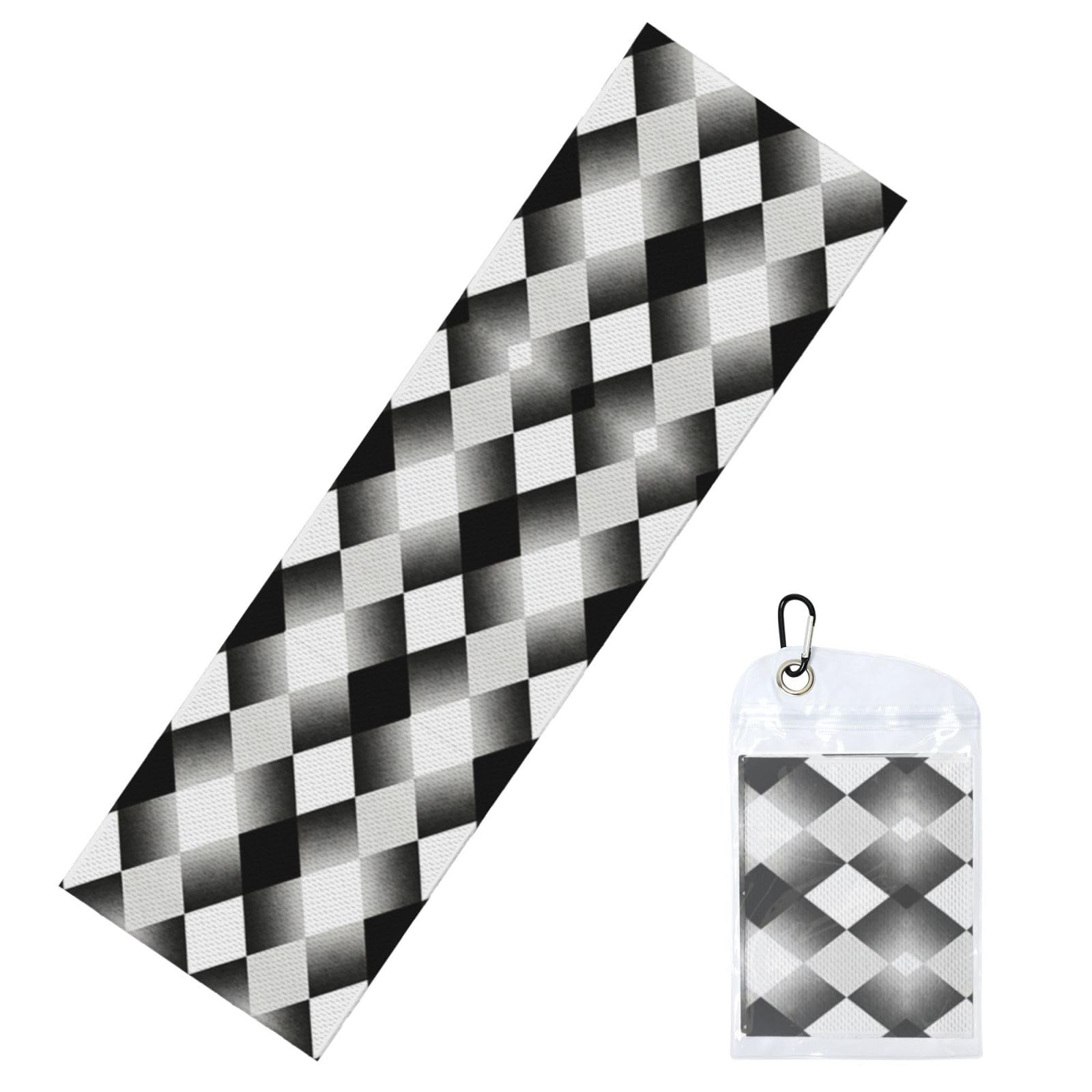 DUYIOKH Gradient Argyle Print Cooling Towel, Portable Towel for Gym Workout Golf Beach World Cup Sports Hot Weather
