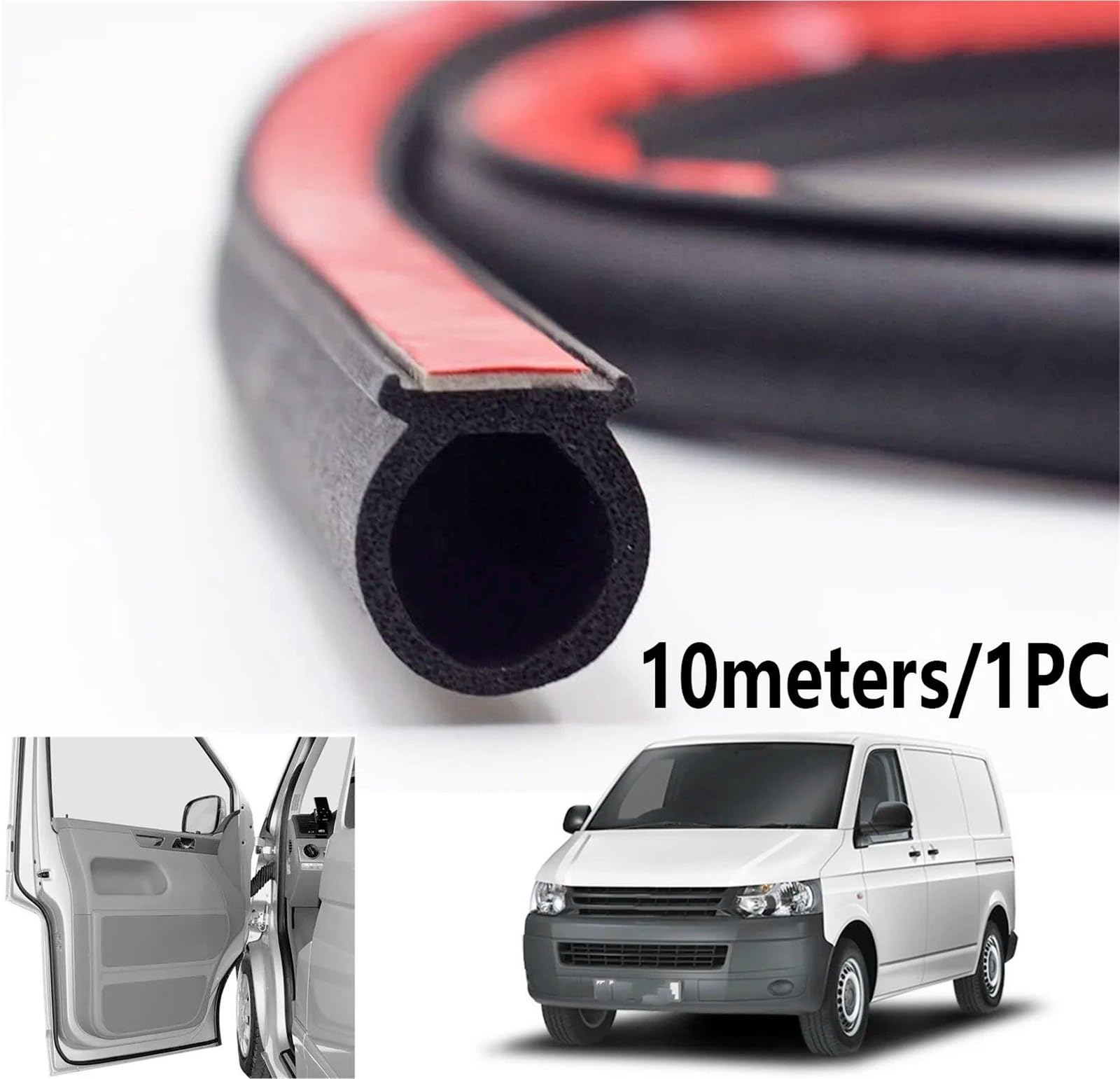 Guarnizione Porta Auto Aggiornamento 10M Guarnizione Della Porta Per T4 T5 .1 T6 T7 Transporter Per Per Multivan Caravelle Campervan California Camper Extra Cab T32 Strisce