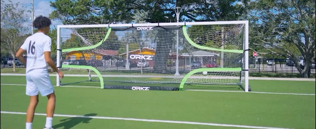 Amazon.com : ORKZ Soccer Shooting Target Net | Fits 24x8 ft