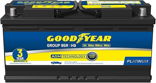 Miniatura 14 de Goodyear 49-H8-AGM BCI Grupo Tamaño 49 12V 95 AH, 160RC, 900 CCA serie Platinum batería automotriz recargable AGM libre de mantenimiento