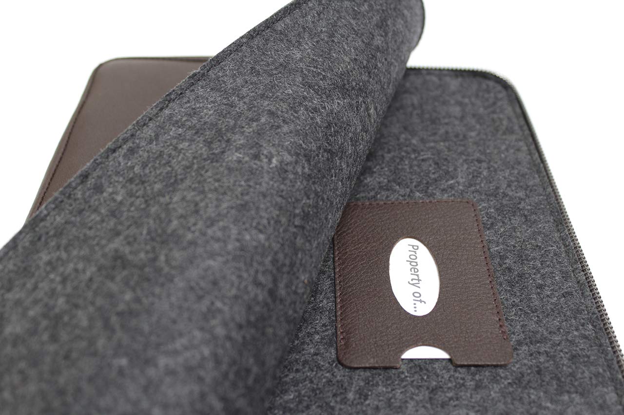 Pack & Smooch Etui Cuir Compatible avec iPad Pro/Air 11 | Cuir tanné végétal | Couleur Anthracite/Marron | Angus