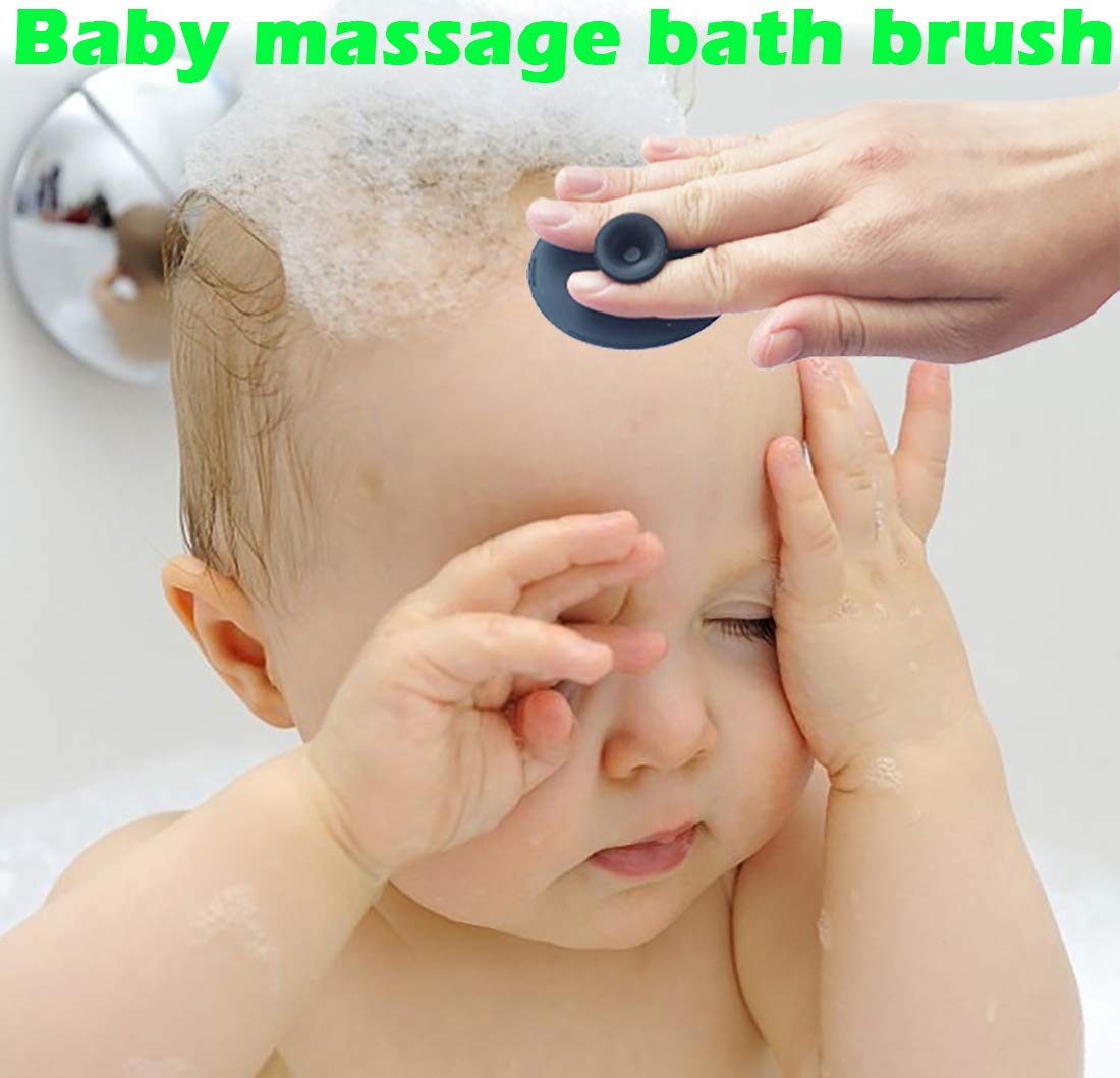 Spazzola Per il Bagno Del Bambino, Per Massaggio Del Cuoio Capelluto, Per Culla, Detergente Viso Manuale Per Adulti (Piccolo-3)