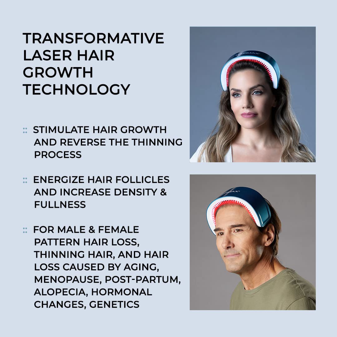 Hairmax Hair Growth Laser Band (FDA Cleared), LaserBand 41, Hair Growth for Men and Hair Regrowth Treatment for Women, Hair Laser Growth, Hair Growth Products, (100% Medical Grade Lasers, Not LEDs)