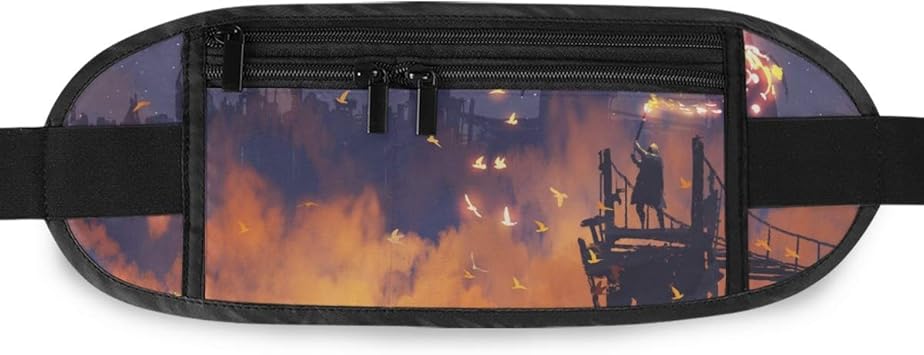 Amazon ウエストポーチ メンズ レディース 人気 フェニックス 聖火 炎 お城 安い 旅行 アウトドア ランニング ポーチ おしゃれ かわいい 流行り Haydna ランニングポーチ