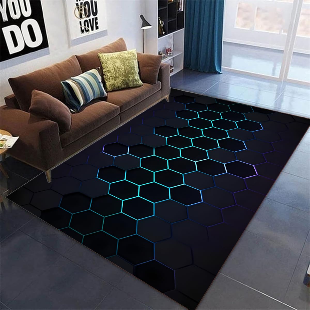 Tappetino Gamer 80x120cm – Controller Design, Antiscivolo, Morbido, Protegge Il Pavimento, Perfetto Per Camera Giochi E Sedia Da Gaming