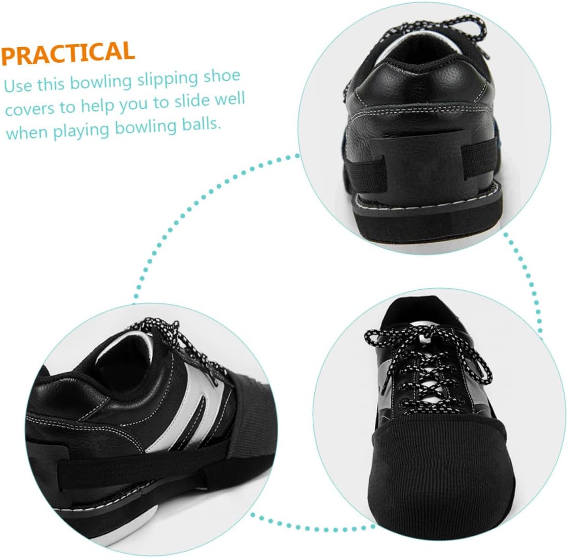 Abaodam Bowling Shoe Covers Sliding Sliders for Women Shoe Protector Bowling Shoes Women Bowling-Equipment