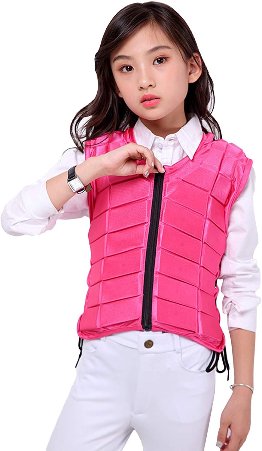 TentHome Unisex Bambini Gilet di Protezione Equestre EVA imbottito sicurezza equitazione attrezzature di Protezione del Corpo Guardia Gilet di assorbimento degli Urti
