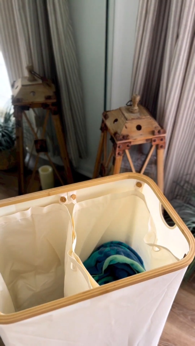 Amazon.com: LONBET Laundry Basket with Lid, Made from Breathable