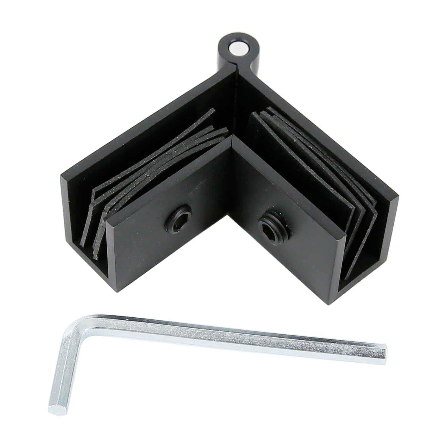 Top Hardware Adjustable 90-180 Degree Stainless Steel 316 Grade Glass to Glass Sleeve Over Shower Door Clamp for 1/4