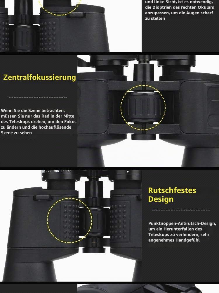 10-380X100 Hochvergrößerungs-Fernglas mit langem Zoombereich 1 - 60-fach Jagdfernglas HD Professionelles Zoom