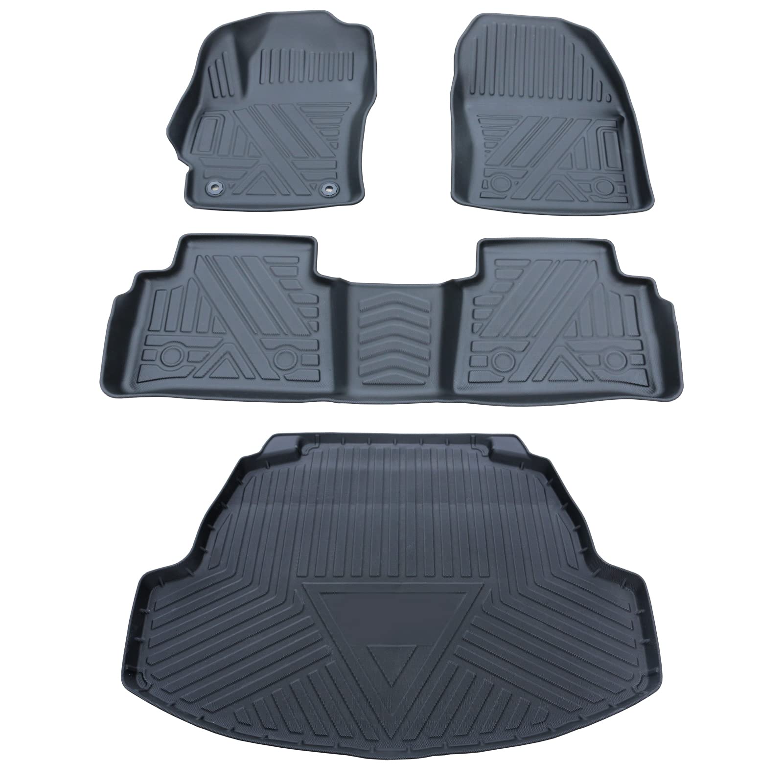 Photo 1 of Meicke Car Floor Mats 2 Rows & Cargo Liners Set Compatible with 2023 2022 2021 2020 Toyota Corolla Sedan All-Weather Rubber Mat Protection