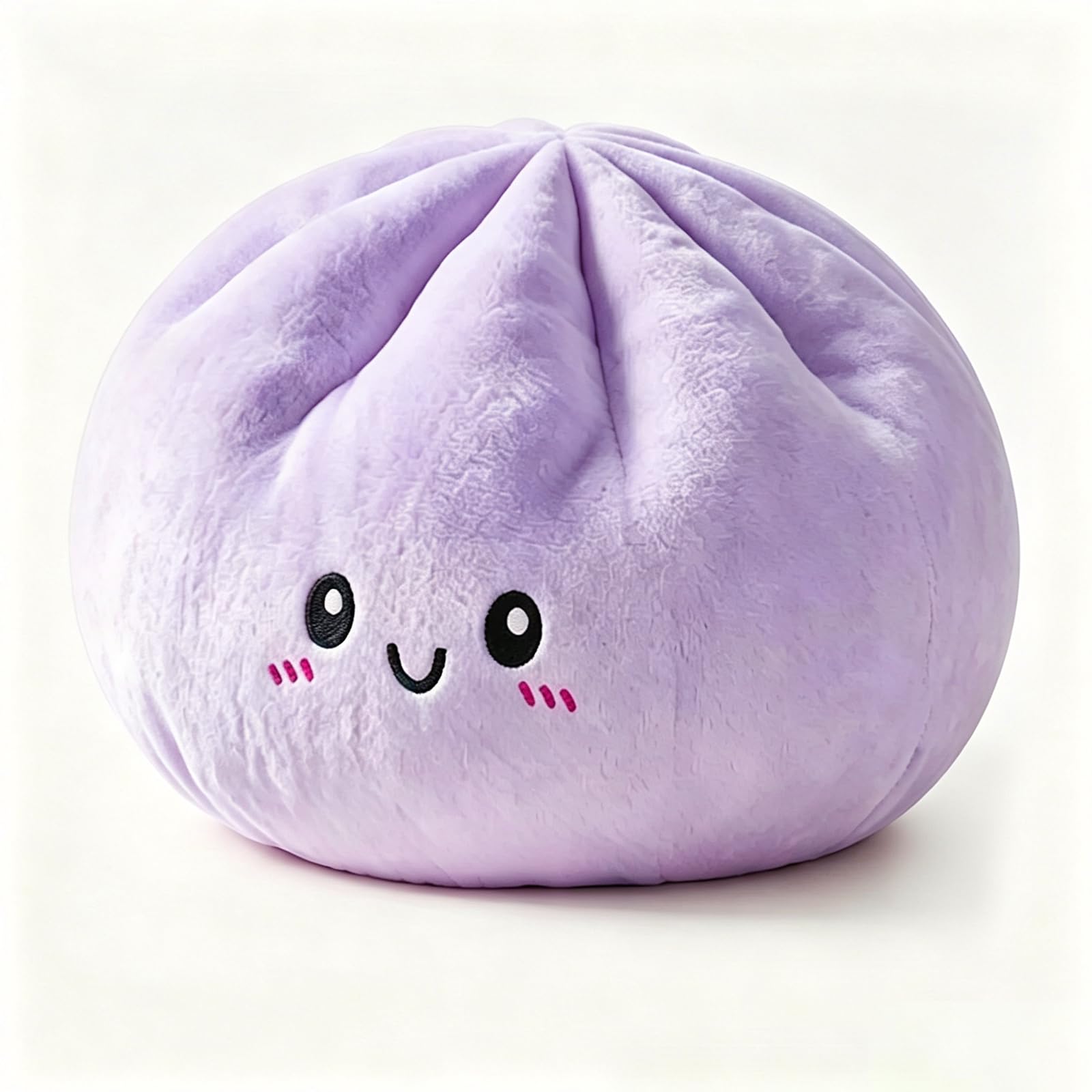 HYHWPH Giant Dumpling Stress Squeeze Toy, Slow Rebound Plush Pillow, Soft Stretch Decompression Fidget Toy for Kids Adults Anxiety Relief Home Office Decor (Purple Plush Pillow)
